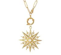 GGYTMQL Collar de Ojo Malvado Lleno de Oro de 14k para Hombres y Mujeres, Collar de corazón con Ojo Azul Malvado y Sol, Cuello Lindo con Colgante para Perros, Ojo Largo, Afortunado, Collar Colorido