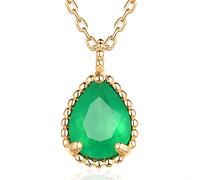 GGYTMQL Collar de plata de ley 925 para mujer, gota de agua, 100 % natural de ágata granate citrino, joyería fina para boda, A