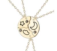 GGYTMQL Collar de Rompecabezas de Accesorios de joyería para Mujeres para Mujeres y Hombres, Collar de Colgante de Estrella de la Nube de Sol de la Luna Colgante del Rompecabezas del Rompecabezas