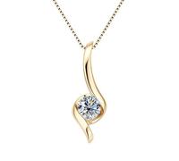 GGYTMQL Collares con colgante de moissanita de color D de 6,5 mm para mujer, plata de ley 925, accesorios de joyería, A