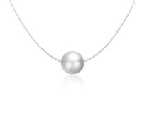 GGYTMQL Collares de Cadena Invisible de Plata Colgante de Diez Rhinestone foker Transparente Femme