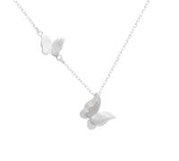 GGYTMQL Collares de Gargantilla para Mujeres 925 Joyas de Collar de Colgantes de Mariposa Doble