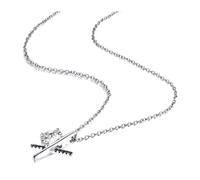 GGYTMQL Collares de joyería Fina Collar de Piedra en Blanco y Negro
