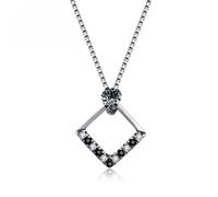 GGYTMQL Collares Puros sólidos Regalo geométrico circón de Collar Lindo Regalo para niñas