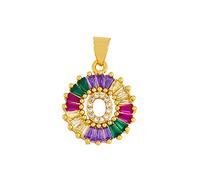 GGYTMQL Color de Color clásico Multicolor Collar Personal 26 Letras Nombre Joyería para Mujeres Accesorios para niñas Regalo