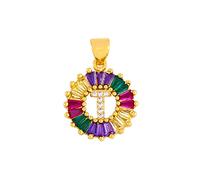GGYTMQL Color de Color clásico Multicolor Collar Personal 26 Letras Nombre Joyería para Mujeres Accesorios para niñas Regalo