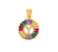GGYTMQL Color de Color clásico Multicolor Collar Personal 26 Letras Nombre Joyería para Mujeres Accesorios para niñas Regalo