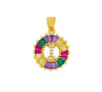 GGYTMQL Color de Color clásico Multicolor Collar Personal 26 Letras Nombre Joyería para Mujeres Accesorios para niñas Regalo
