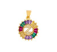 GGYTMQL Color de Color clásico Multicolor Collar Personal 26 Letras Nombre Joyería para Mujeres Accesorios para niñas Regalo
