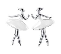 GGYTMQL Color Glaze Ballet Bailarín Pendientes para Mujeres Joyas de Regalo de San Valentín Boda