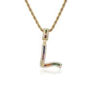 GGYTMQL Coloridas Letras Nuevas AZ Números de Diamantes de Diario infructuos Boads de Encanto de colaboración Digital Digital Hombres Men Party Jewelry Regalos