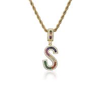 GGYTMQL Coloridas Letras Nuevas AZ Números de Diamantes de Diario infructuos Boads de Encanto de colaboración Digital Digital Hombres Men Party Jewelry Regalos