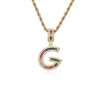 GGYTMQL Coloridas Letras Nuevas AZ Números de Diamantes de Diario infructuos Boads de Encanto de colaboración Digital Digital Hombres Men Party Jewelry Regalos