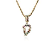 GGYTMQL Coloridas Letras Nuevas AZ Números de Diamantes de Diario infructuos Boads de Encanto de colaboración Digital Digital Hombres Men Party Jewelry Regalos