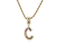 GGYTMQL Coloridas Letras Nuevas AZ Números de Diamantes de Diario infructuos Boads de Encanto de colaboración Digital Digital Hombres Men Party Jewelry Regalos