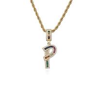 GGYTMQL Coloridas Letras Nuevas AZ Números de Diamantes de Diario infructuos Boads de Encanto de colaboración Digital Digital Hombres Men Party Jewelry Regalos