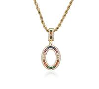 GGYTMQL Coloridas Letras Nuevas AZ Números de Diamantes de Diario infructuos Boads de Encanto de colaboración Digital Digital Hombres Men Party Jewelry Regalos