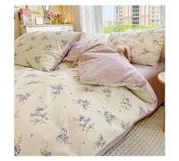 GGYTMQL Conjunto de Cubierta nórdica Suave de algodón 1 Cubierta nórdica 1 Hoja 2 Fundas de Almohadas Juegos de Ropa de Cama de tamaño Gemelo, Juego de Ropa de Cama