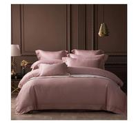 GGYTMQL Conjunto de Ropa de Cama de Cuatro Piezas Bordado Bordado de Cama Bedlinen King King Tamaño de Reina Lino 600TC Egipto Algodón Dededed Bucal