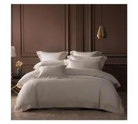 GGYTMQL Conjunto de Ropa de Cama de Cuatro Piezas Bordado Bordado de Cama Bedlinen King King Tamaño de Reina Lino 600TC Egipto Algodón Dededed Bucal