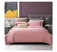 GGYTMQL Conjunto de Ropa de Cama de Cuatro Piezas Cubierta de Color nórdico de Color sólido Blanco con Cremallera 1000TC Algodón Egipto