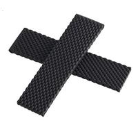 GGYTMQL Corcha de banda de reloj de goma negra de 22 mm x 20 mm 279s