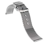 GGYTMQL Corcha de reloj plateado 20 mm/22 mm/24 mm Band de acero inoxidable Reloj Correa Strap Pon de reemplazo de reemplazo de hebillas Pulseras