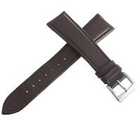 GGYTMQL Correa de banda de reloj de cuero marrón Raymond Weil 20 mm con hebilla de acero inoxidable plateado