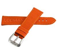 GGYTMQL Correa de banda de reloj de tela naranja de 25 mm de Locman Men con hebilla plateada