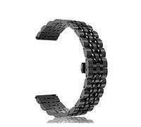 GGYTMQL Correa de Reloj Adecuada para una Correa de Pulsera de Metal de Reloj Inteligente, Adecuado para Correa de Acero Inoxidable Intercambiable de 20 mm, 22 mm /20 mm/Plata Negra