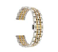 GGYTMQL Correa de Reloj Adecuada para una Correa de Pulsera de Metal de Reloj Inteligente, Adecuado para Correa de Acero Inoxidable Intercambiable de 20 mm, 22 mm /20 mm/Plata Negra