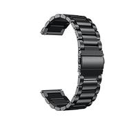 GGYTMQL Correa de Reloj Adecuada para una Correa de Pulsera de Metal de Reloj Inteligente, Adecuado para Correa de Acero Inoxidable Intercambiable de 20 mm, 22 mm /20 mm/Plata Negra
