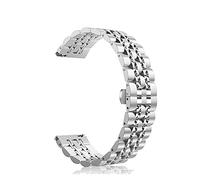 GGYTMQL Correa de Reloj Adecuada para una Correa de Pulsera de Metal de Reloj Inteligente, Adecuado para Correa de Acero Inoxidable Intercambiable de 20 mm, 22 mm /20 mm/Plata Negra