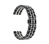 GGYTMQL Correa de Reloj Adecuada para una Correa de Pulsera de Metal de Reloj Inteligente, Adecuado para Correa de Acero Inoxidable Intercambiable de 20 mm, 22 mm /20 mm/Plata Negra