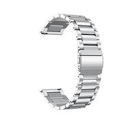 GGYTMQL Correa de Reloj Adecuada para una Correa de Pulsera de Metal de Reloj Inteligente, Adecuado para Correa de Acero Inoxidable Intercambiable de 20 mm, 22 mm /20 mm/Plata Negra