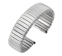 GGYTMQL Correa elástica de acero inoxidable 12 mm 14 mm 16 mm 18 mm 20 mm Metal STRING expansión Banda Hombres Mujeres pulsador de pulsera universal