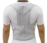 GGYTMQL Corrector Hombres escoliosis Espalda Espalda Colada el corsé Terapia del Hombro apoya la Mala corrección (Plata XX)