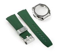 GGYTMQL Cubierta de reloj de acero inoxidable tallado por correa de goma de tercera generación para modernización GA2100 y actualizar la correa de reloj de bricolaje