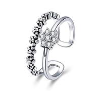 GGYTMQL Daisy Flower ABIERTOS ABISTRABLES ABLICABLES PARA MUJER, LINDOS ROLOS ROMANTICES ELEGANT S925, accesorios de joyería de moda coreana