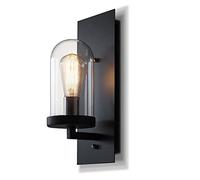 GGYTMQL Deconce de Pared de Oro Moderno, decoración de luz de Montaje de Pared de Vidrio Transparente, Linterna de Pared Industrial Retro Estadounidense, lámpara de Pared Interior para Sala de Estar