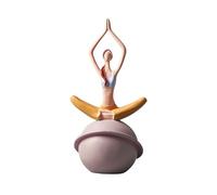 GGYTMQL Decoración de Escritorio de Mesa Creativa de Yoga de Yoga Modelado Accesorios para el hogar Sala de Estar Decoraciones de Lujo Modernos Adornos de carácter Minimalista Adorno (tamaño: b)