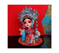 GGYTMQL Decoración de Escritorio de Mesa Decoraciones de Maquillaje Facial Tradicional ópera China Beijing Decoraciones de Mesa de muñecas Especiales Regalos de Estilo Chino Adorno de Estatua (Color: