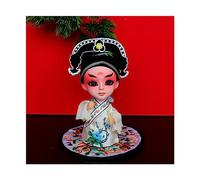 GGYTMQL Decoración de Escritorio de Mesa Decoraciones de Maquillaje Facial Tradicional ópera China Beijing Decoraciones de Mesa de muñecas Especiales Regalos de Estilo Chino Adorno de Estatua (Color: