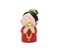 GGYTMQL Decoración de Escritorio de Mesa Regalos, Decoraciones, Hanfu de Estilo Chino, Sala de Estar, Comedor, decoración de Mesa, Adorno de Estatua de decoración del hogar Rojo (Color: e (Cuatro))
