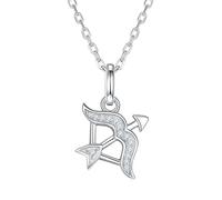 GGYTMQL Doce colgantes de constelación d color vvs1 moissanita zodiaco collar para mujer joyería de plata de ley 925, A