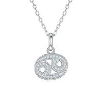 GGYTMQL Doce colgantes de constelación d color vvs1 moissanita zodiaco collar para mujer joyería de plata de ley 925, A