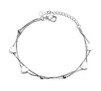 GGYTMQL Double Love Heart Round Beads Bracelet Femenina de múltiples capas Fiesta