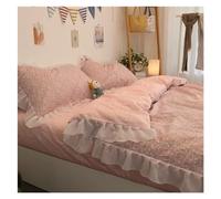 GGYTMQL Encaje pequeño Juego de Tres Piezas de Tres Piezas Cubierta nórdica de sábana Pura 1.8 m Juego de Cuatro Piezas de Cama de algodón, Juego de Tapa dórmica de Ropa de Cama UI