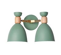 GGYTMQL Escandinavo Moderno Minimalista Maledina Murón. Lámpara de pared doble de metal de madera de dormitorio. Bedside E27 Administración de iluminación de pared moderna. para el pasillo, el balcón,