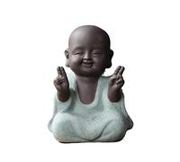 GGYTMQL Escultura de Adornos 9cm estatuas de Buda pequeños Figuras de Budismo Monje estatuilla Feng Shui cerámica Club de hogar decoración geomántica c c